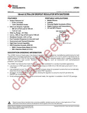 LP2981-33DBVR datasheet  